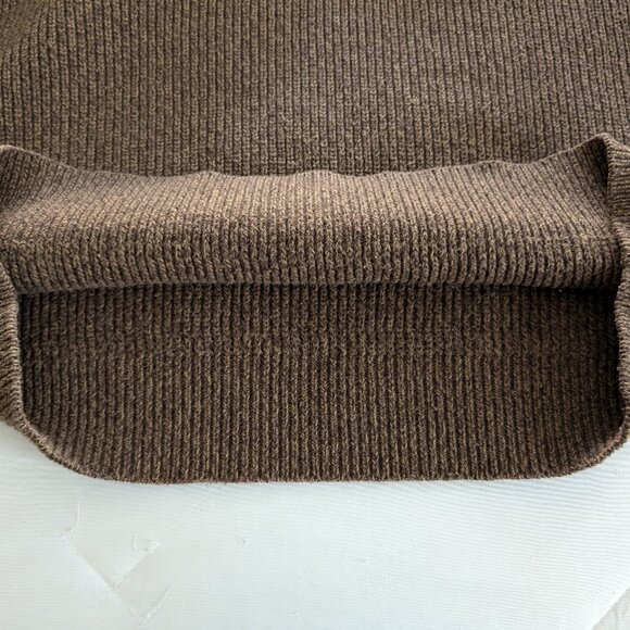 EDDIE BAUER Sweater Men's L Brown Henley Knit Long Sleeve Ribbed Accent Pullover - Picture 5 of 12